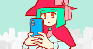 スマホを持つNonameちゃん