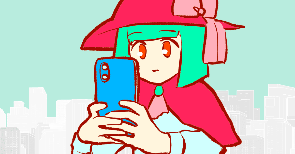 スマホを持つNonameちゃん